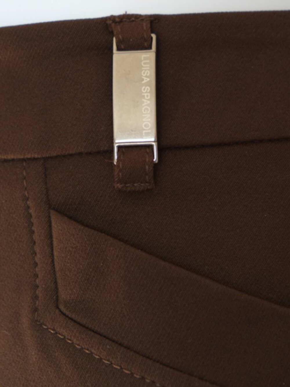 Luisa Spagnoli ONDINA dark-brown ankle grazer pants - Picture 4 of 14